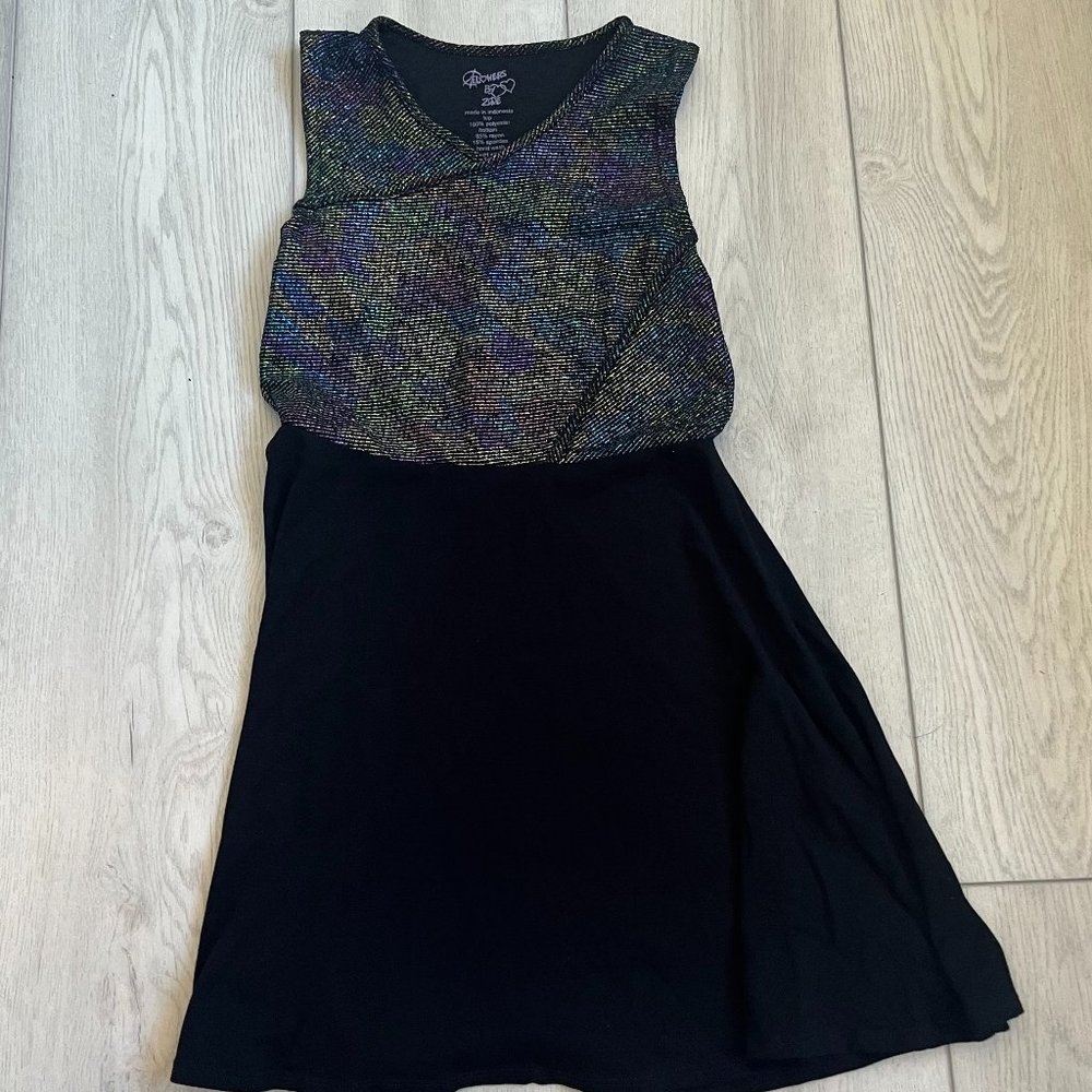 Girls Flowers by Zoe Black Iridescent Dress: Size Medium